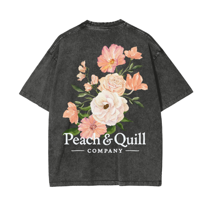 peach,peachandquill,garden,peach&quill,unisex,tshirt,oversize t shirt