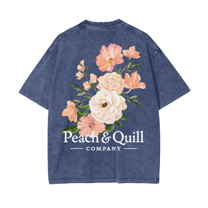 peach,peachandquill,garden,peach&quill,unisex,tshirt,oversize t shirt