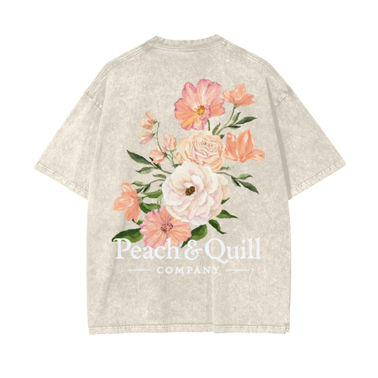 peach,peachandquill,garden,peach&quill,unisex,tshirt,oversize t shirt