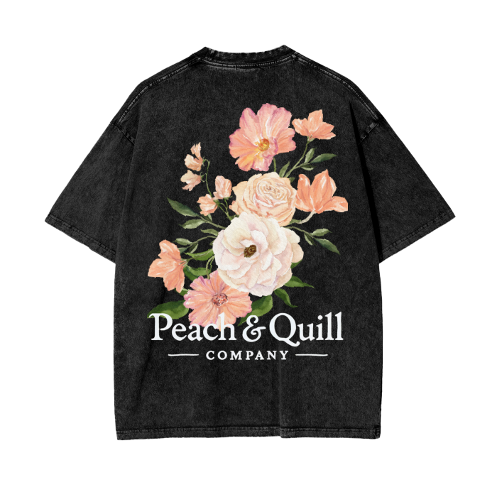 peach,peachandquill,garden,peach&quill,unisex,tshirt,oversize t shirt